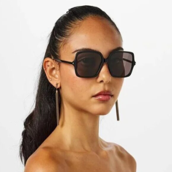 NEW SL591 001 SAINT LAURENT BLACK WOMEN SAINT LAURENT SUNGLASSES SL 591